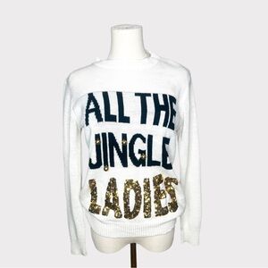 SELF ESTEEM White Christmas Knit Sweater “All the Jingle Ladies”